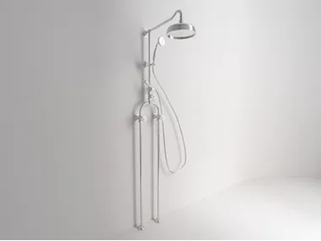 BIANCA - Floor standing shower panel with diverter with overhead shower by Park Avenue - view 2